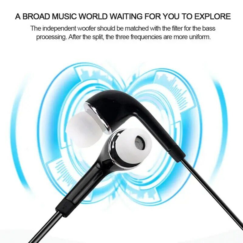 Universelle 3,5mm Stereo-Kopfhörer Sport musik Ohr stöpsel Kabel mikrofon für Xiaomi für Android iOS
