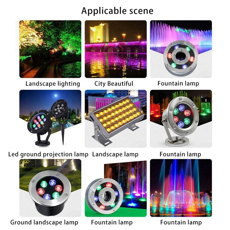 Lámpara de luz LED RGB de alta potencia, 100 piezas, 3x3W, luz roja, verde, azul, ahorro de energía, bombillas de cuentas, 6 pines, 45mil, 3W, Chip de alta potencia