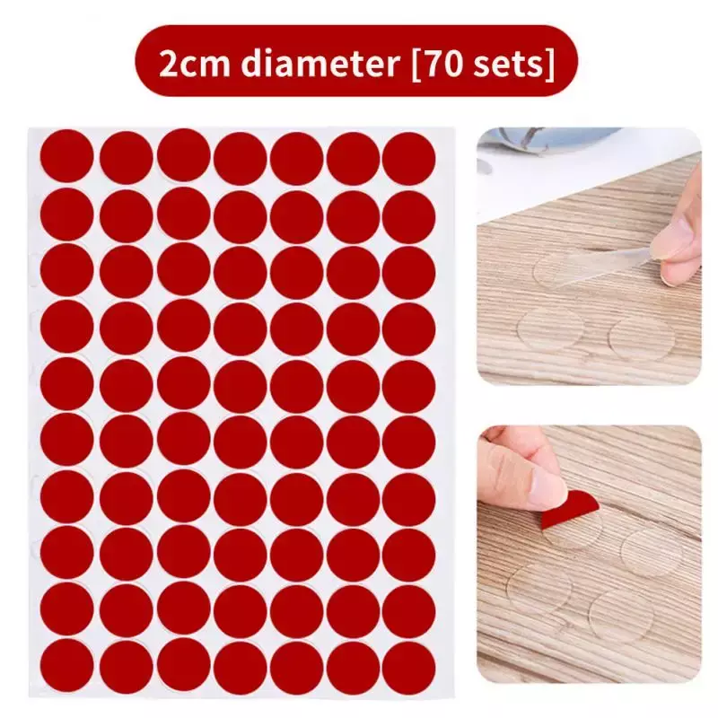 70 Pieces Seamless Transparent Strong Double-sided Tape Round Traceless Acrylic Fixed Sticker Sticky Pad Waterproof Adhesive Ta