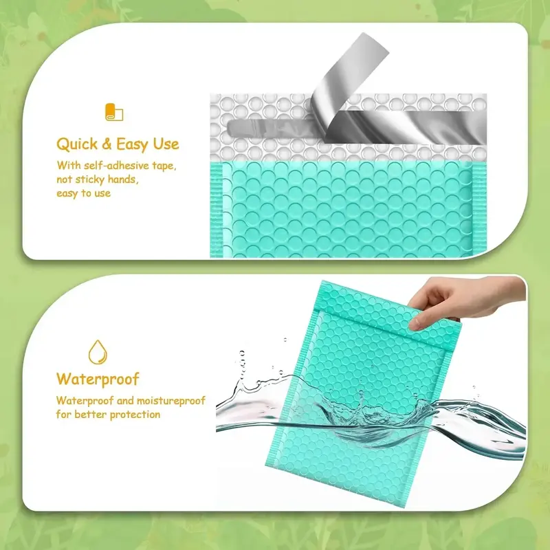 Umschlag Pakete Umschläge Business Mailer 100 stücke Blase kleine Verpackung Versand liefert Lieferung Verpackung Paket Tasche grün