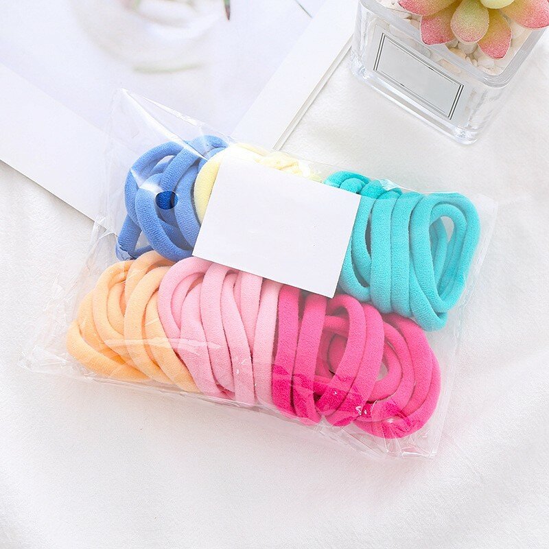24/48pcs 4cm Colorful Hair Ties Elastic Hair Bands Ponytail Holder Girls Hair Accessories Kids Headband Rubber Band