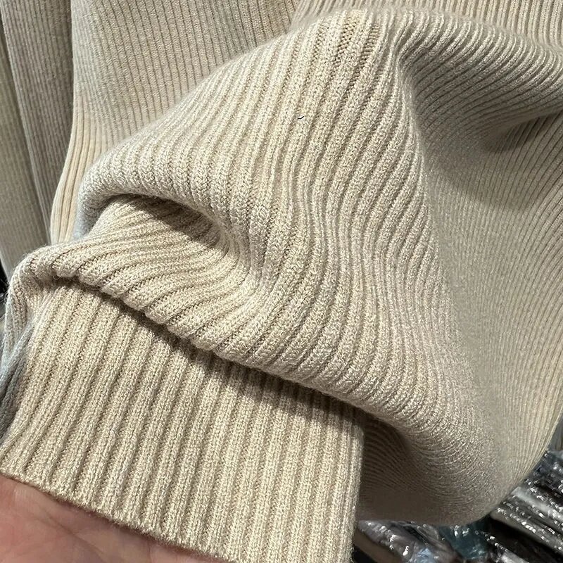 2023 autunno inverno signore maglione maglione a maniche lunghe Chic top moda irregolare Outwear pullover lavorati a maglia donne elastiche alte