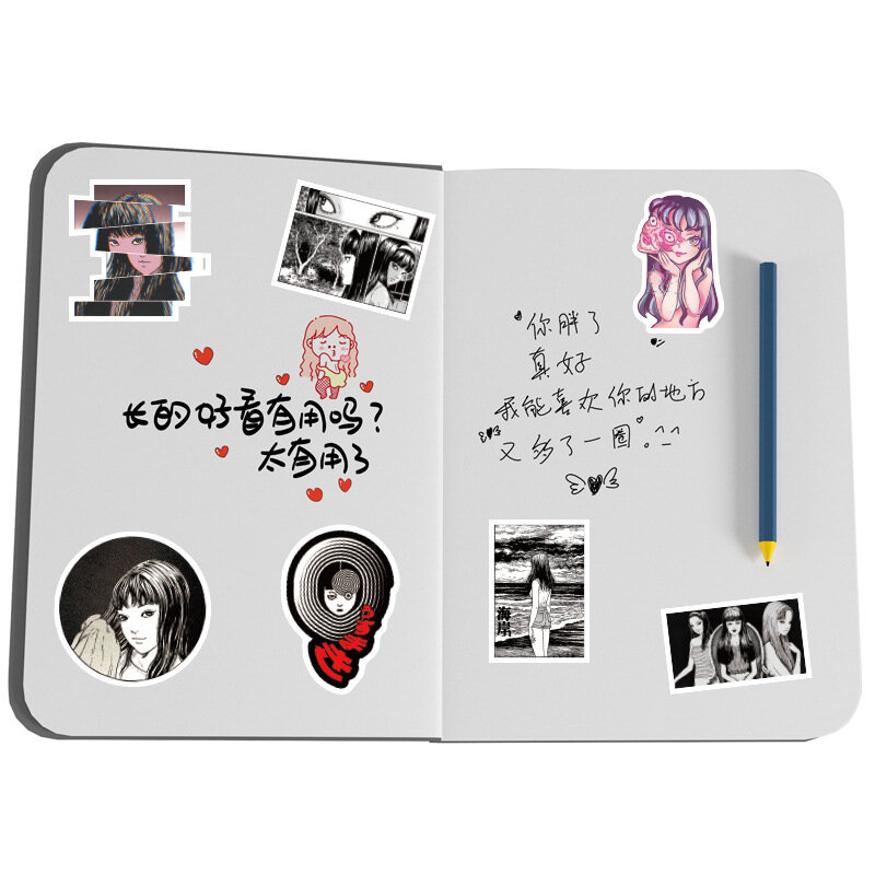 Pegatinas de Anime Tomie de 50/60 piezas, grafiti de Horror, cómic, coche, bicicleta, motocicleta, monopatín, portátil, papelería escolar