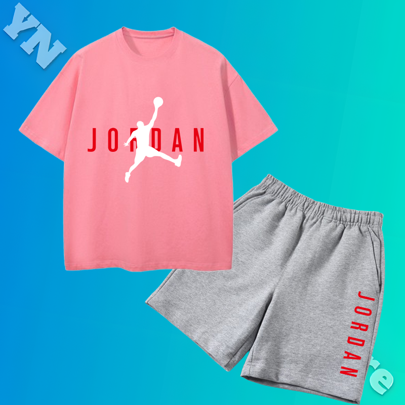 男の子と女の子のためのラウンドネックTシャツとショーツのセット,幼児のための流行の夏服