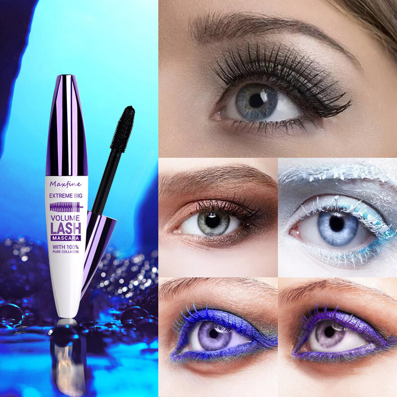 5d 3-dimensional Waterproof Mascara Long-lasting Curling Shaping Mas Purple Blue White Multi-color Eye Black Korean Cosmetics