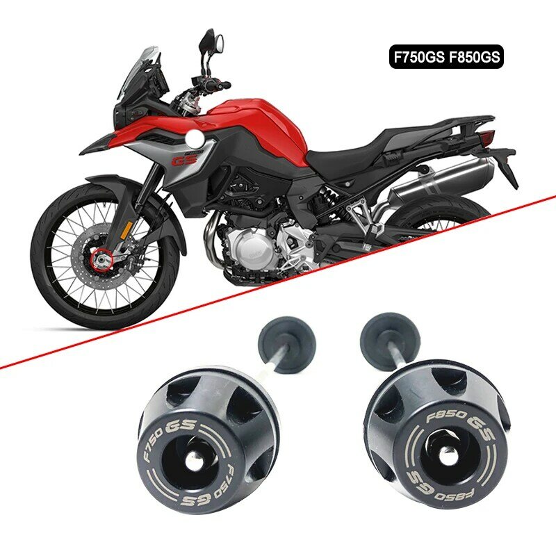 For BMW F750GS F850GS F 750GS F 850 GS ADV Adventure 2018 2019 2020 2021 Motorcycle Front Axle Fork Wheel Protector Crash Slider