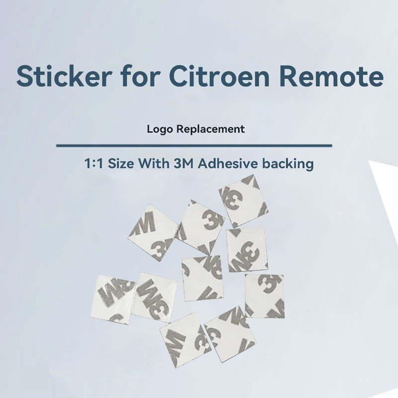10 Stks/partij 16X16Mm Vierkante Ovale Sticker Remote Auto Key Embleem Logo Vervanging Voor Peugeot Voor Citroen Remote Key