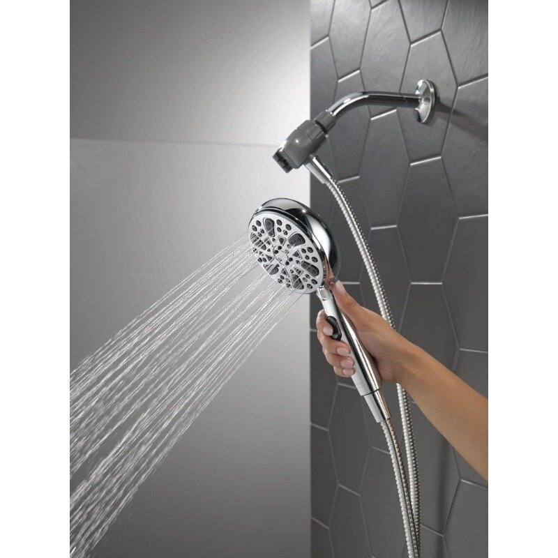 Magnetic Shower Head with Handheld Spray,Round Shower Head, Showerheads & Handheld Showers, MagnaTite Docking