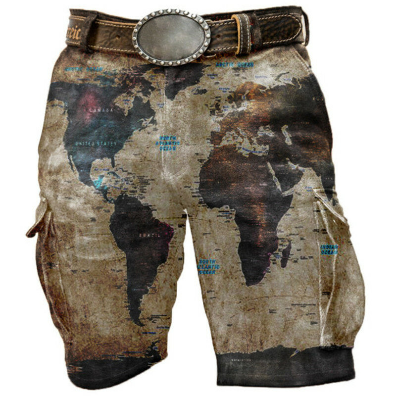2024 Men's Shorts, Jeans, Street Clothing Side Pockets, Vintage Shorts, Transparent Loose Denim Shorts, Men's Summer New Style