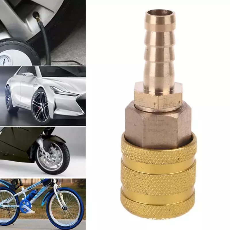 8mm Car Tire Valve Clip Solid Brass Nozzle Clamp Inflation Pump Adapter Air Chuck Inflator Quick Connector Tire Accessories 2pcs
