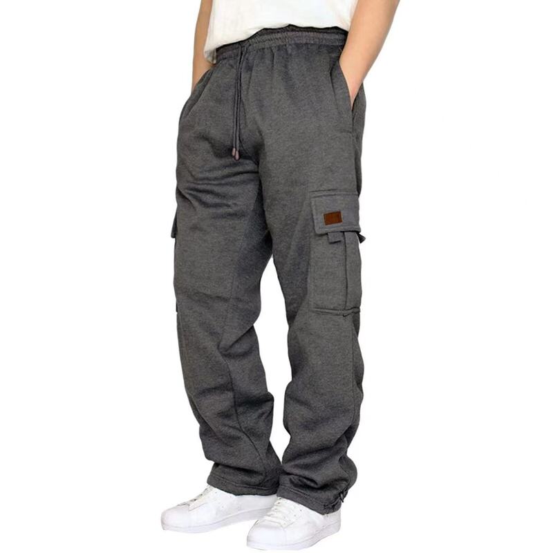 Pantalones cargo informales para hombre, pantalón holgado de algodón con múltiples bolsillos, S-5XL