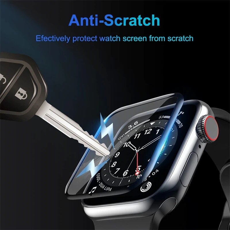 Protetor de Tela de Cerâmica para Apple Watch, iWatch Ultra Film, Não Vidro, 7, 6, SE, 5, 9, 8, 40mm, 41mm, 42mm, 44mm, 45 milímetros, 38 milímetros, 49 milímetros, 5 PCes
