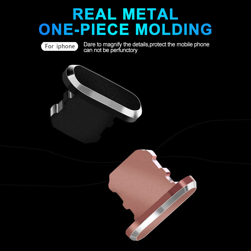 Bouchon de chargeur Anti-poussière en métal pour iPhone 14 13 pro, couvercle Anti-poussière pratique, capuchon d'arrêt pour iwatch