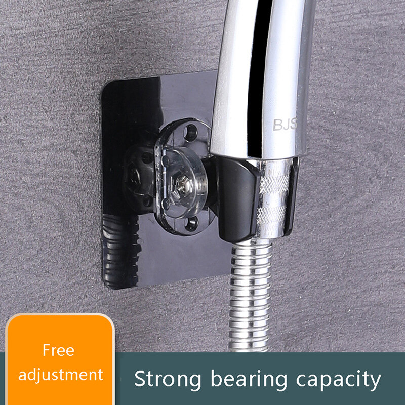 1pc Adjustable Shower Head Holder Self-adhesive Handheld Suction Up Drill-free Shower Head Rack Bathroom Wall Mount Bracket