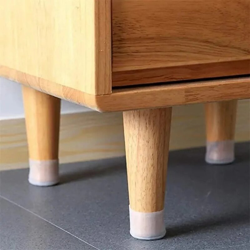 Cobertura de proteção de perna de cadeira de silicone Elástico antiderrapante Redução de ruído Fundo silencioso Almofada espessada para móveis Pés de mesa no chão