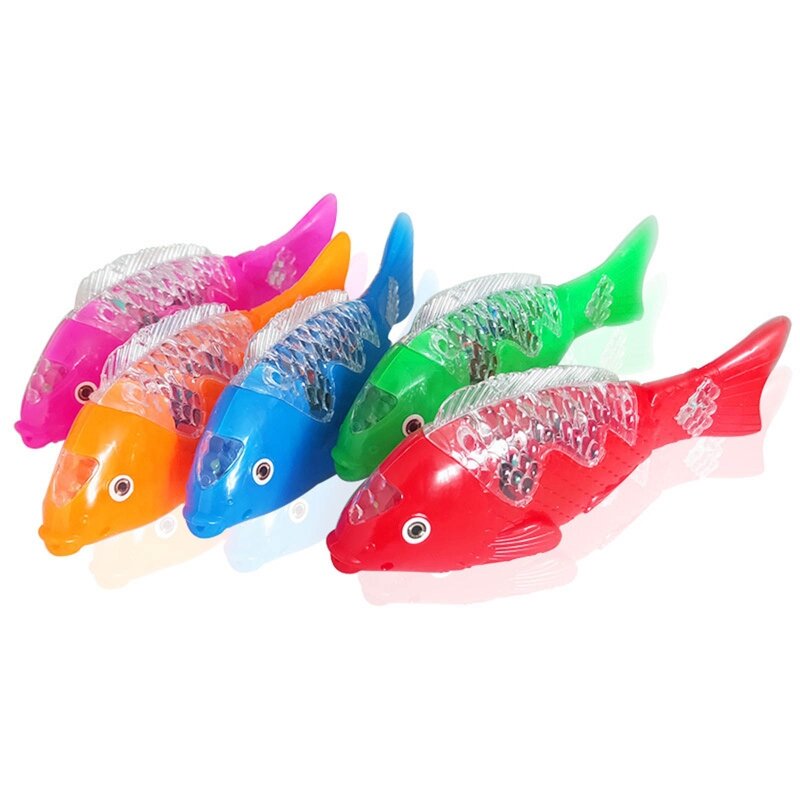 Pez brillante modelo LED juguete pez para con luz colorida Rally Party