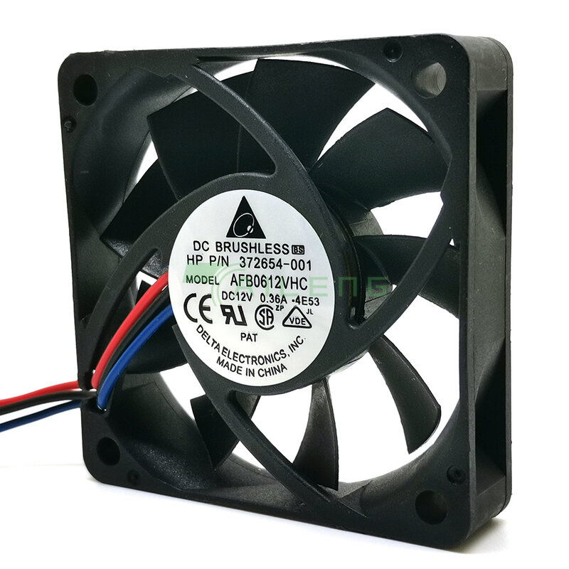 For Delta 60*60*15mm AFB0612VHC 6015 12V 0.36A 60mm three-speed cooling fan