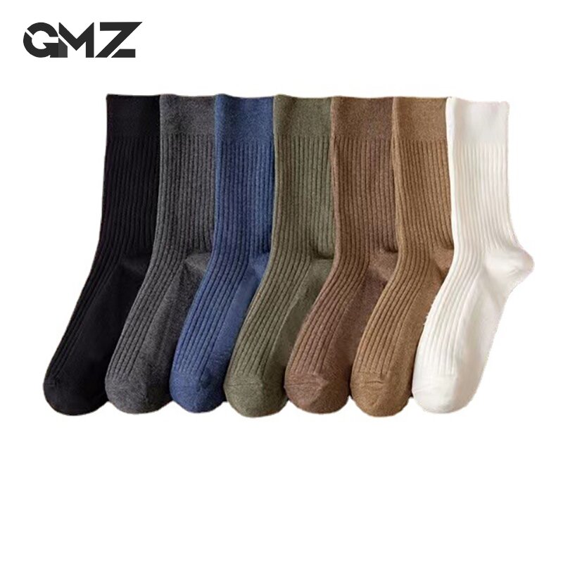 Outoddr Socks Long Casual New Autumn Warm Plain Absorb Sweat Sport Cotton Socks Solid Color Korean Style School Breathable