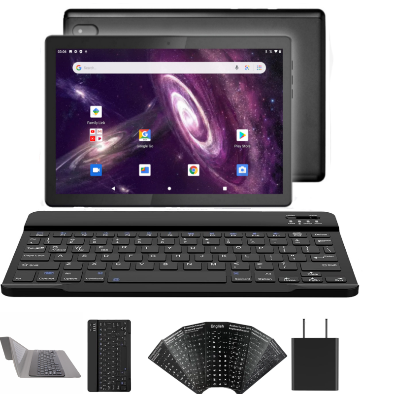 Tablette PC D1019 Android 10 avec Wi-Fi, 10.1 pouces, 2 Go de RAM, DDR, Dean, 16 Go, CPU, A133, Façades, Core Type-C, Batterie 5000mAh, Caméra Touriste