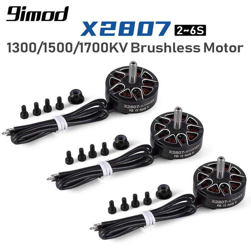 9IMOD Brushless Motor X2807 X2812 900KV/1115KV/1300/1500/1700KV 2-6S 4mm Bearing Shaft Motor for RC FPV Racing Drone Multicopter