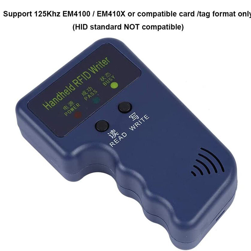 Wyprzedaż ręczny 125KHz EM4100 T5577 pisarz kart identyfikacyjnych RFID kopiarka powielacz powtarzalny programator dla bezpieczeństwa w domu biurze