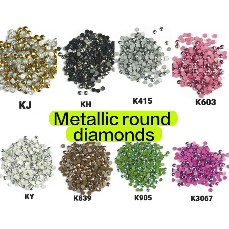 Enkele Kleur Sprankelende Mozaïek Kralen Voor 5d Diamant Schilderij Accessoires, Metallic Diamond Painting Boren Rond 2.8 Mm 1000 Stuks