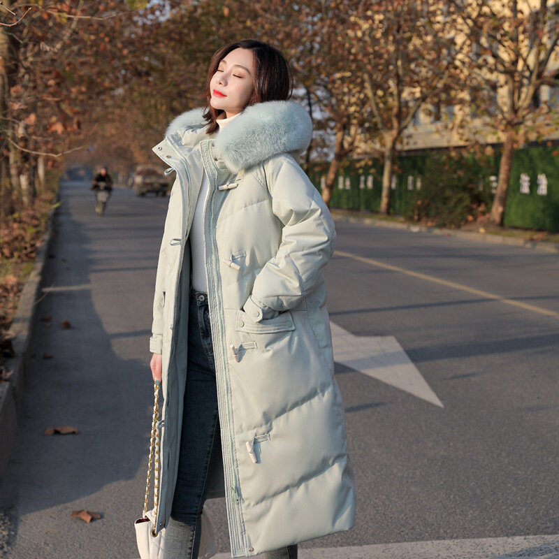 2022 Mode Baru Musim Dingin Wanita Putih Bebek Bawah Jaket Hoodies Wanita Mantel Hangat