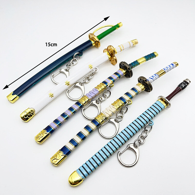 15CM metalowy miecz nożyk do listów japoński Anime pogromca demonów Kimetsu no Yaiba Model broni miecz może być używany do odgrywania ról