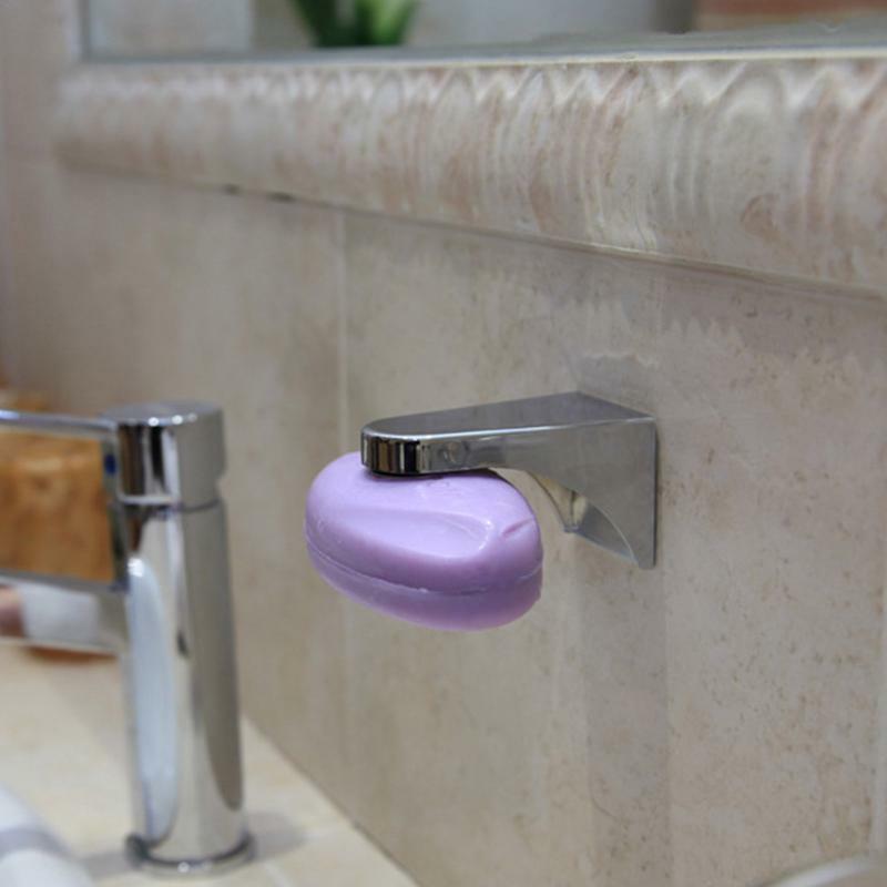 Hanging Bathroom Soap Holder Self-Adhesive Wall Mount Soap Dish Organizer Accessories For Shower Bathroom Tub And Kitchen Sink