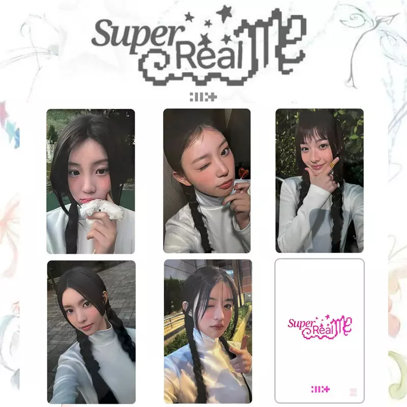 Kpop Illit Lomo Card Photocard Yunah Minju Moka Wonhee Iroha Super Real Me Dubbele Kanten Kaart Cadeau Fans Collectie