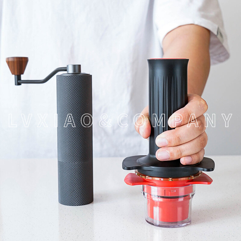 コーノ-Komプレッソ用の本格的でポータブルな手動コーヒーメーカー,9つのバー圧力レベル,電気ではない