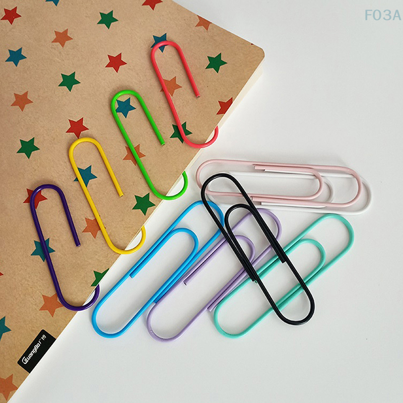 10Pcs /Lot 100mm Big Size Paper Clips Office Supplies Clip Bookmark Metal Office Accessories