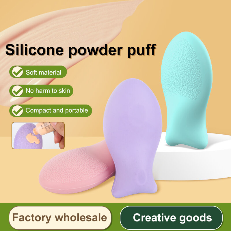 2022 New Silicone Makeup Sponge Jelly Puff Makeup Do Not Eat Powder Puff Face Wash Makeup Puff Make Up Tool Beauty Accessories