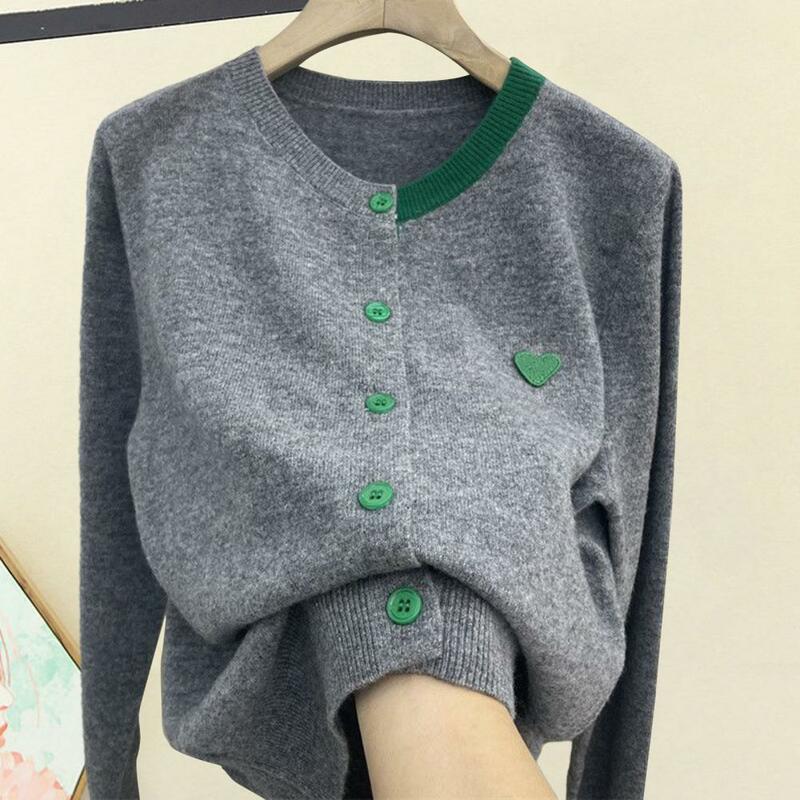 Woman Long Sleeve Women Knitwear Cashmere Knit Loose Sweater Female Coat Spring Autume O-Neck Top Cardigan Sweater Clthing Coat