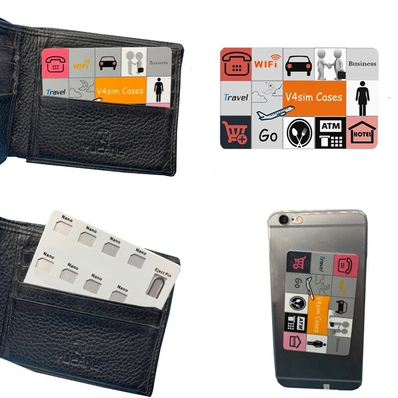Przenośna skrzynka SIM Micro Pin SIM schowek na karty tacka na karty SIM ochraniacz na drążek skrzyni biegów