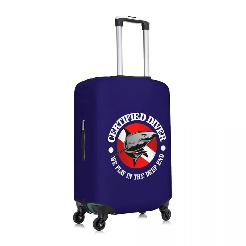 Cubierta de equipaje de viaje personalizada, Protector de maleta de buceo, certificado por tiburón, a prueba de polvo, 18-32 pulgadas