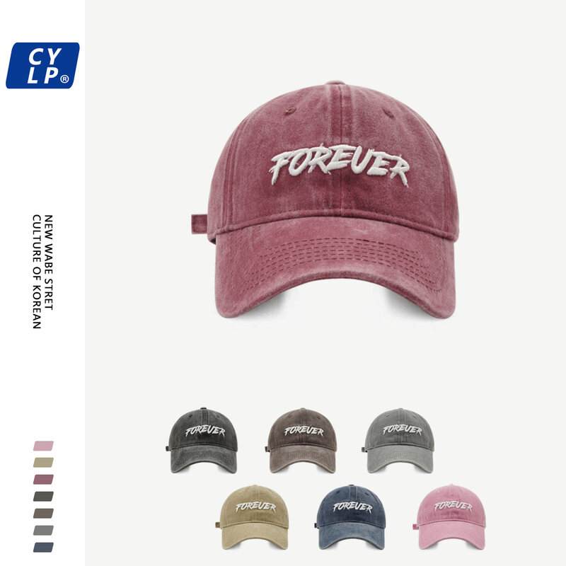 Nuovo marchio di moda tridimensionale lettera ricamo Soft Top berretto da Baseball uomo e donna berretto con visiera in cotone lavato tutto abbinato