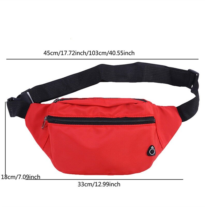 Waist Bags For Women Men Leisure Color Waist Pack Shoulder Crossbody Chest Bags Pouch Phone Money Handbags Messenger Belt Bags