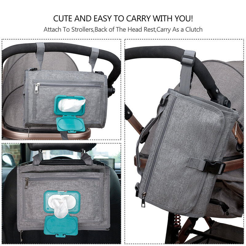 여행용 다기능 휴대용 아기 기저귀 커버 매트, 3 in 1 방수 교체 패드, 깨끗한 손 접이식 기저귀 가방, 신제품