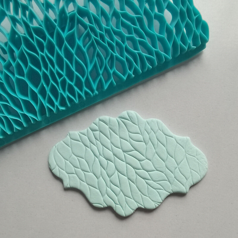 Polymer Clay Brinco DIY Textura Fazer Emboss Stamp Clear Profunda Impressão Bark Lattice Flower Pattern Handmade Jewelry Craft Tool