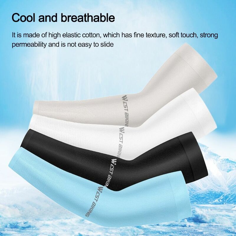 New Summer Cooling Running Arm Sleeves Outdoor Sport Sun Protection Arm Cover