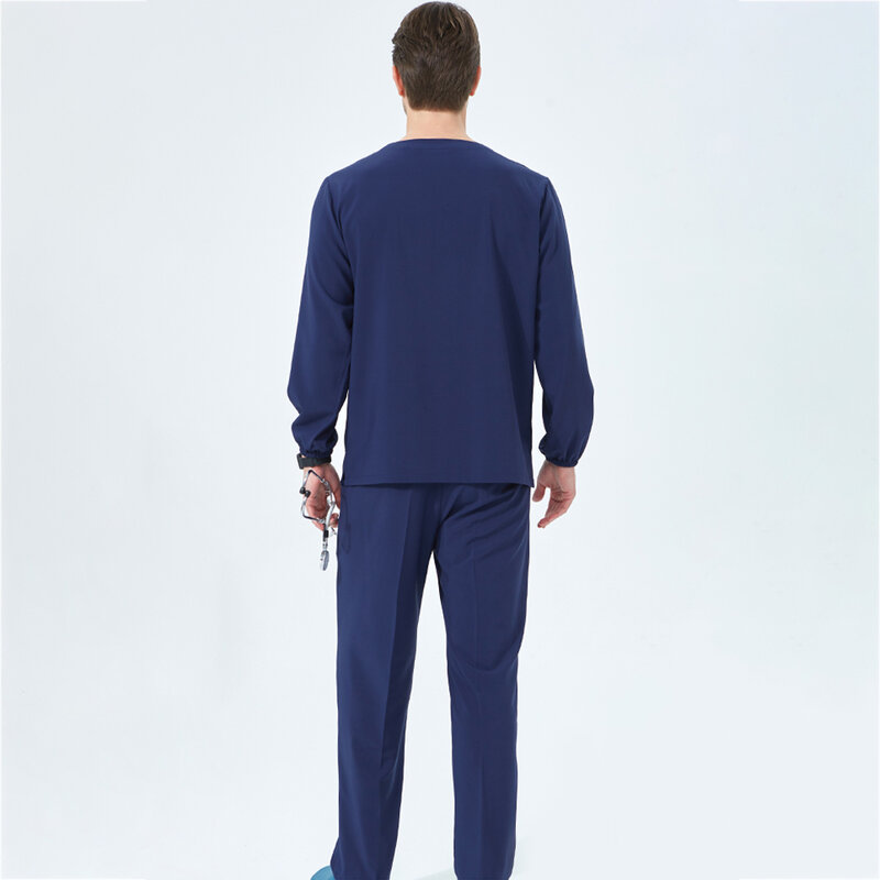 ชุดยูนิฟอร์มแพทย์ชุดสครับชุดพยาบาลแพทย์สวมใส่สบายยืดและกางเกง S01-01แห้งเร็ว