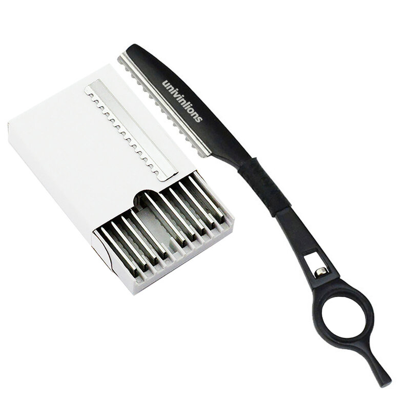 Univinlions Thinning Razor Blade Straight Salon Hairdressing Razor Stick Hair Cutter Rotary Barber Hair Cutting Knife Thinner