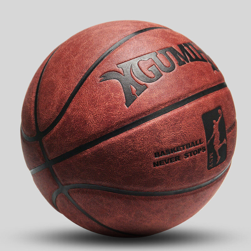 Bola Basket ukuran resmi 7 kualitas tinggi tekstur kulit sapi latihan permainan dalam ruangan luar ruangan pria dan wanita Baloncesto basket