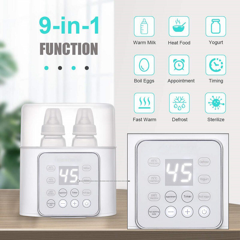 Chauffe-biSantos multifonction pour bébé, accessoires de chauffage rapide, chauffe-lait, arabisateur avec contrôle de température ACcurate