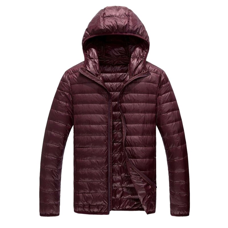 남성용 단색 파카 코튼 패딩 후드 긴팔 코트, 겨울 슬림핏 오버코트, 기본 아웃웨어 재킷 코트, 따뜻한 캐주얼 재킷