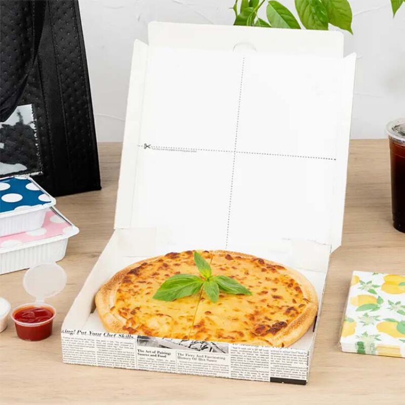 Kotak Pizza produk kustom 8 12 14 28 inci kotak Pizza hitam