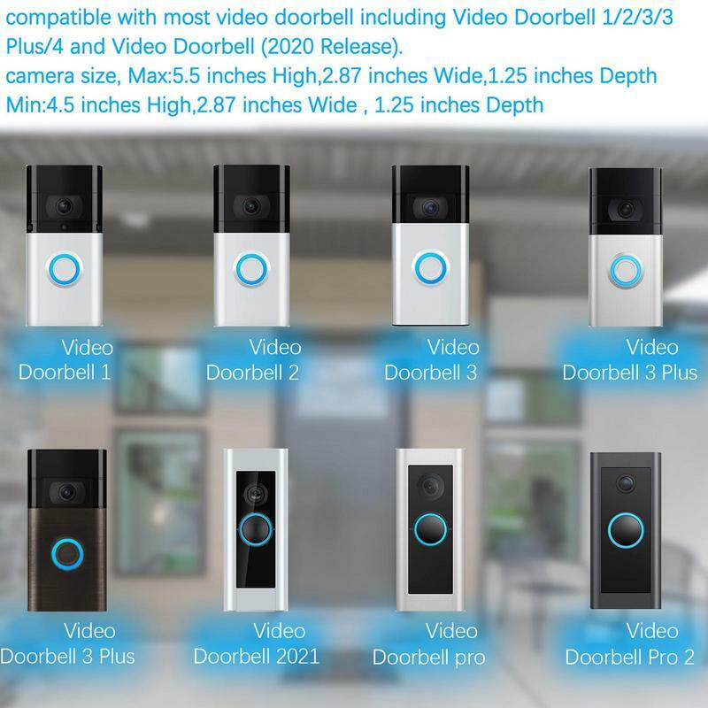 Door Video Doorbell Anti-Theft Video Door Bell Mounting Bracket Video Doorbell Holder Video Bell Bracket For Home Office