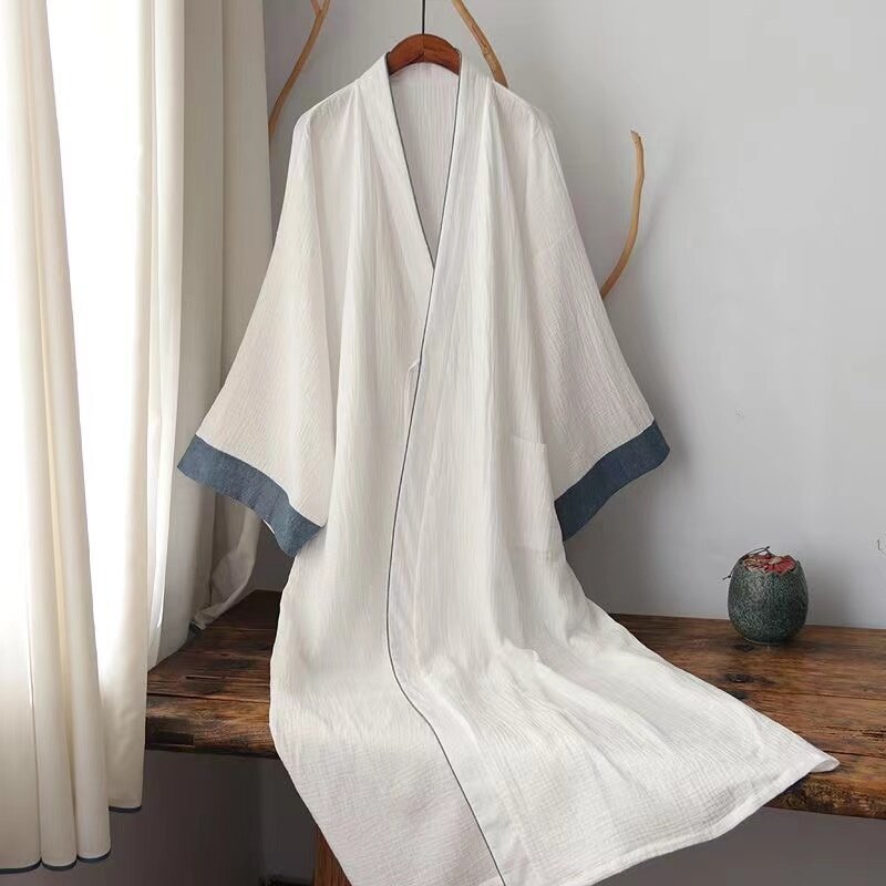 Robe Hanfu chinês tradicional para homens e mulheres, algodão puro, primavera, verão, casa, chá, traje de incenso, antigo desgaste interno