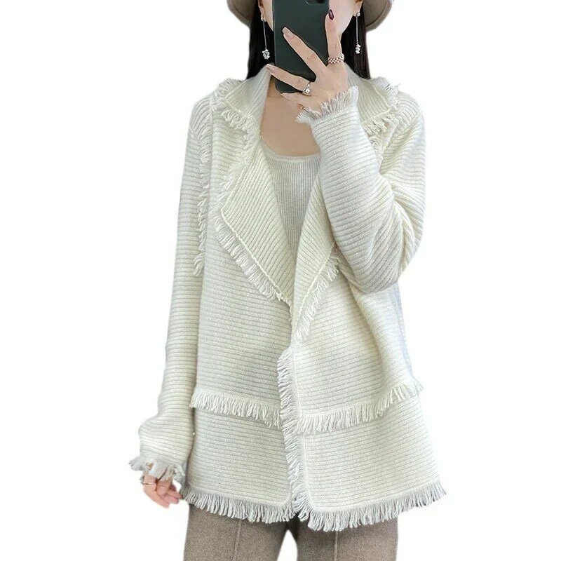 Sprzedający się 100% włóczka australijska sweter damski sweter w jednolitym kolorze kaszmirowy, dzianinowy z pełnym rękawem modny sweter damski